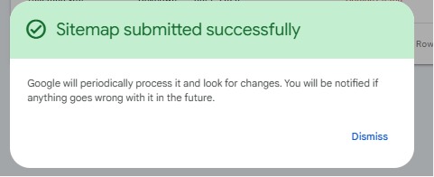 Google Search Console confirmation showing the buildonvibe.site sitemap submitted and accepted on launch day, July 7, 2026